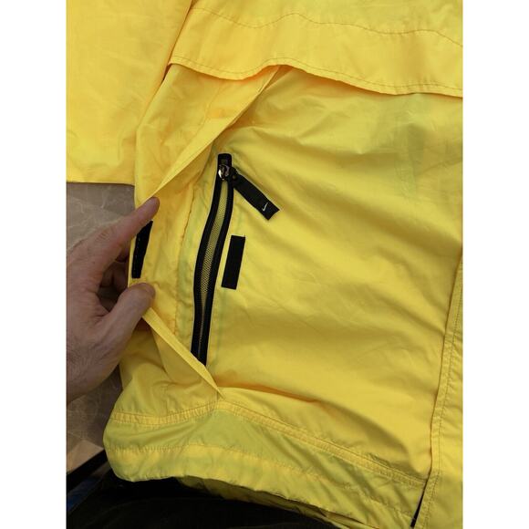 Vintage Nike Climafit Tech Jacket Men's XL Yellow Packable Hooded 90s - Picture 5 of 13